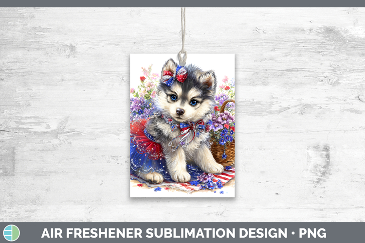 Dogs 02 Patriotic Alaskan Malamute Air Freshener Sublimation