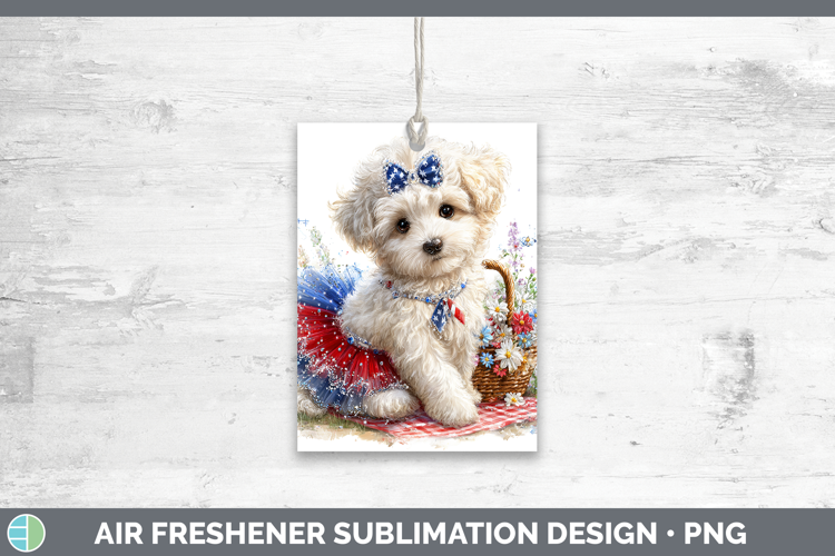 Dogs 02 Patriotic Bichon Frise Air Freshener Sublimation Car