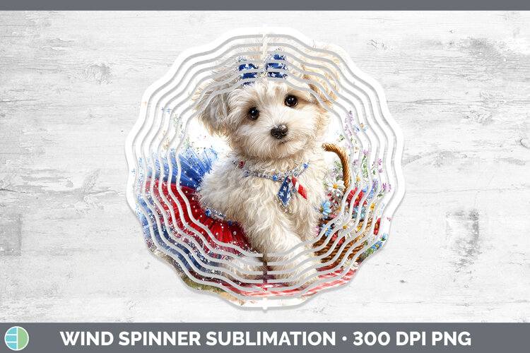 GorgeousDogs 02 Patriotic Wind Spinner design.
