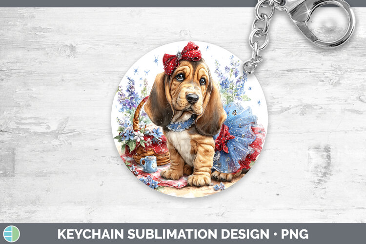 GorgeousDogs 02 Patriotic Keychain design.