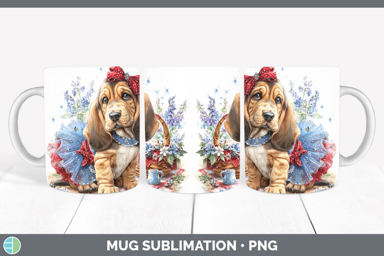GorgeousDogs 02 Patriotic Mug Wrap design.