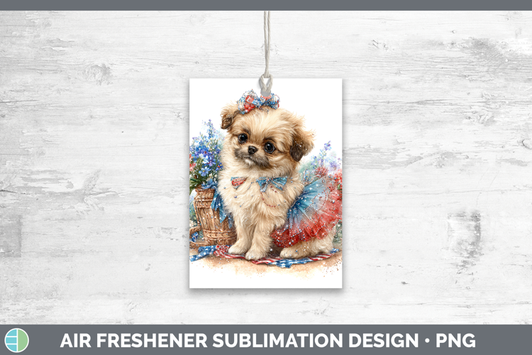 Dogs 02 Patriotic Pekingese Air Freshener Sublimation Car Fr