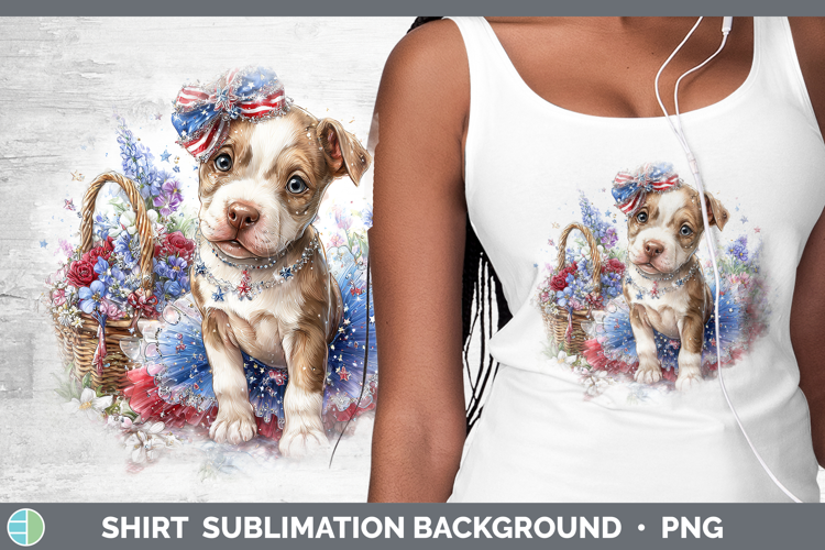 Dogs 02 Patriotic Pit Bull Shirt Sublimation Background Desi