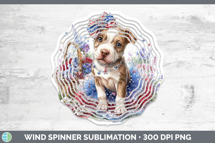GorgeousDogs 02 Patriotic Wind Spinner design.