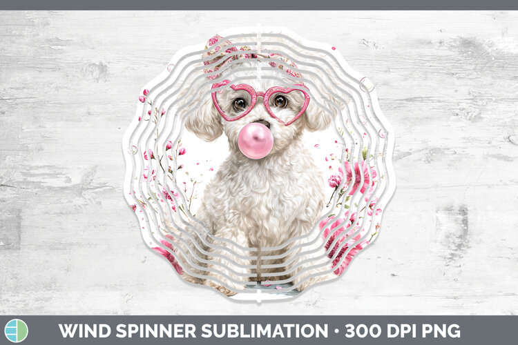 GorgeousDogs 02 Pink Bubble Gum Wind Spinner design.