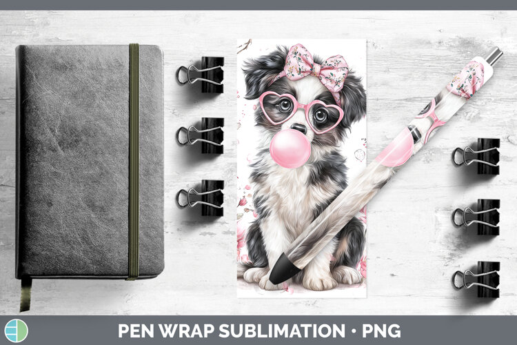 GorgeousDogs 02 Pink Bubble Gum Pen Wrap design.