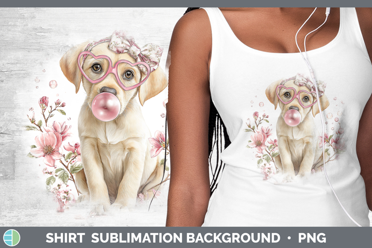 Labrador Retriever Dogs 02 Pink Bubble Gum Shirt Sublimation