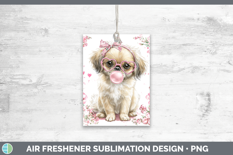 Pekingese Dogs 02 Pink Bubble Gum Air Freshener Sublimation