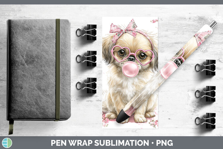 GorgeousDogs 02 Pink Bubble Gum Pen Wrap design.