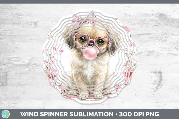 GorgeousDogs 02 Pink Bubble Gum Wind Spinner design.