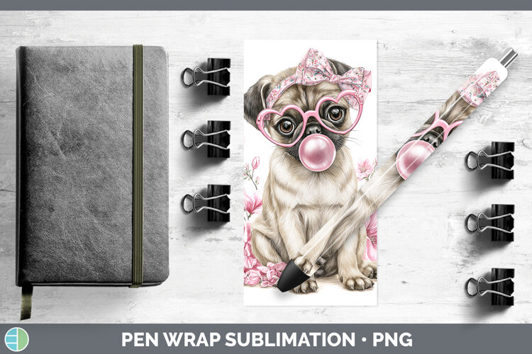 GorgeousDogs 02 Pink Bubble Gum Pen Wrap design.