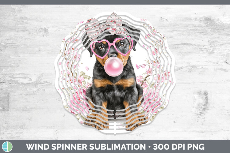 GorgeousDogs 02 Pink Bubble Gum Wind Spinner design.