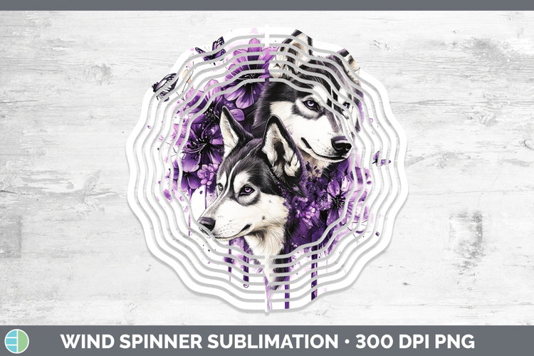 GorgeousDogs 02 Purple Drips Wind Spinner design.