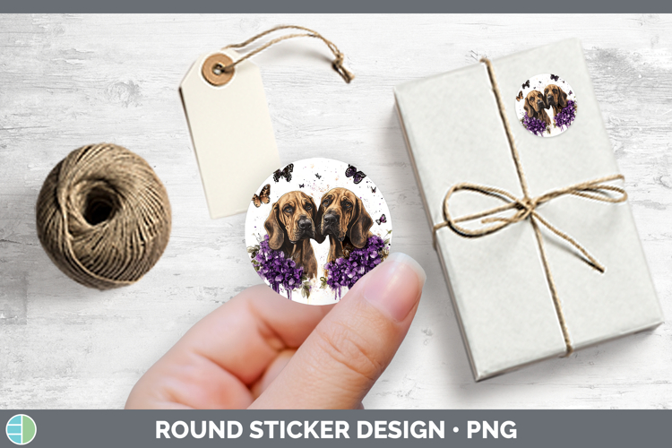 GorgeousDogs 02 Purple Drips Stickers design.