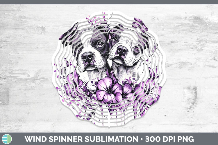 GorgeousDogs 02 Purple Drips Wind Spinner design.