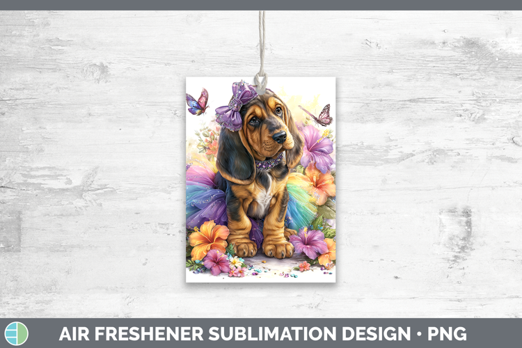 Dogs 02 Rainbow Summer Bloodhound Air Freshener Sublimation
