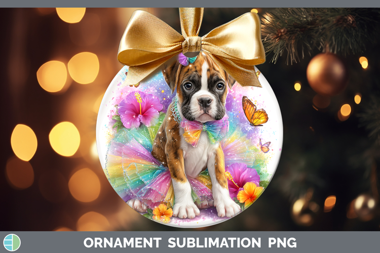 GorgeousDogs 02 Rainbow Summer Ornament design.