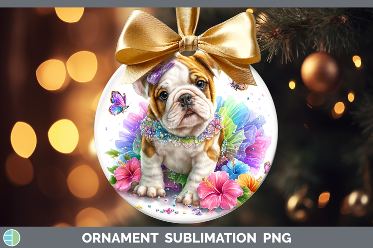 GorgeousDogs 02 Rainbow Summer Ornament design.