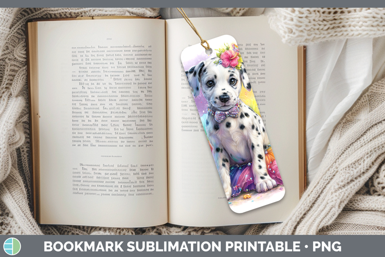 Dogs 02 Rainbow Summer Dalmatian Bookmark Sublimation Printa