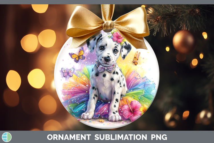GorgeousDogs 02 Rainbow Summer Ornament design.