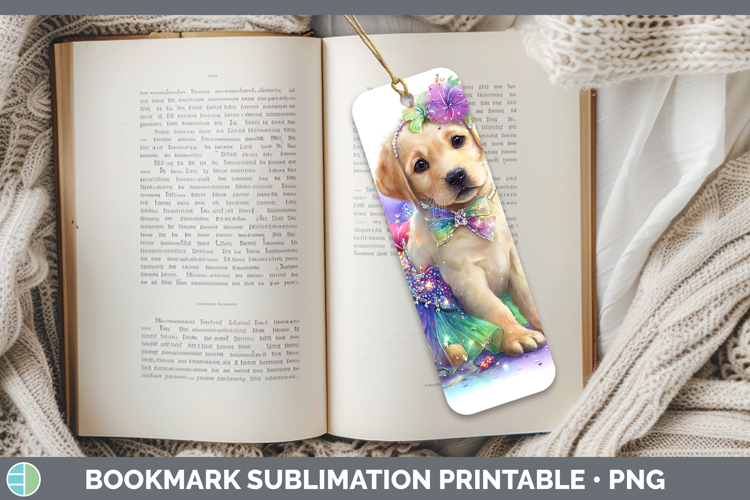 Dogs 02 Rainbow Summer Labrador Retriever Bookmark Sublimati