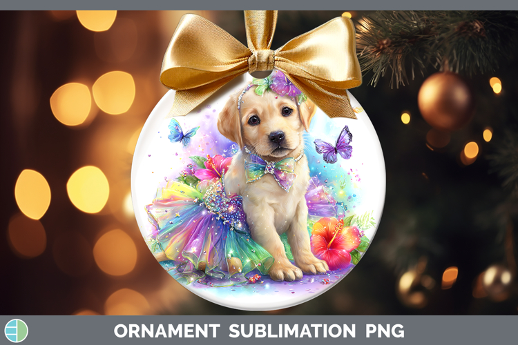 Dogs 02 Rainbow Summer Labrador Retriever Ornament Sublimati