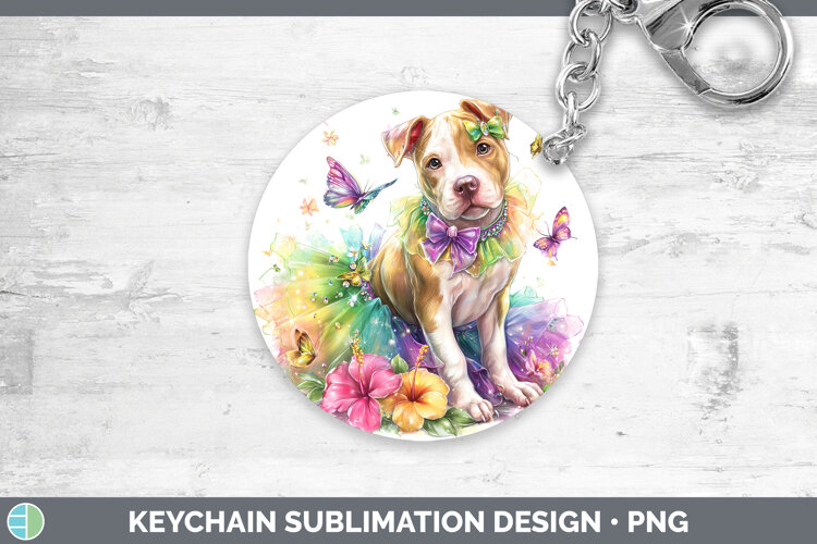 GorgeousDogs 02 Rainbow Summer Keychain design.