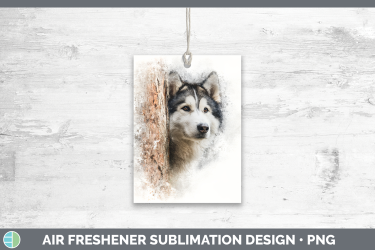 Alaskan Malamute Dogs 02 Tree Peek Air Freshener Sublimation