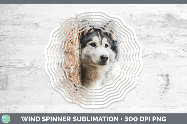 GorgeousDogs 02 Tree Peek Wind Spinner design.