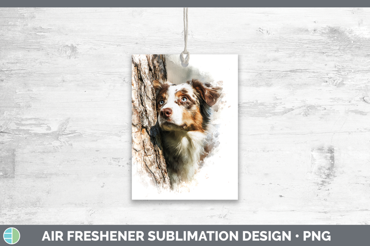 Australian Shepherd Dogs 02 Tree Peek Air Freshener Sublimat
