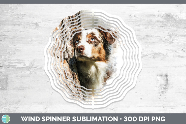 GorgeousDogs 02 Tree Peek Wind Spinner design.