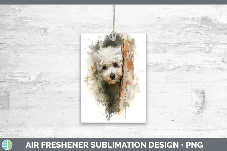 Bichon Frise Dogs 02 Tree Peek Air Freshener Sublimation Des