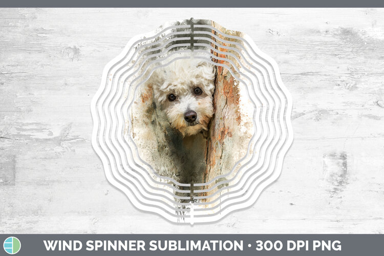 GorgeousDogs 02 Tree Peek Wind Spinner design.