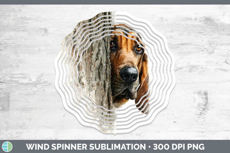 GorgeousDogs 02 Tree Peek Wind Spinner design.