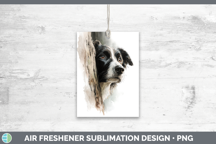 Border Collie Dogs 02 Tree Peek Air Freshener Sublimation De