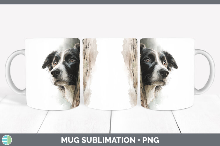 GorgeousDogs 02 Tree Peek Mug Wrap design.