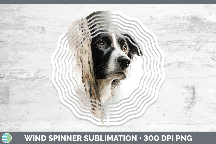 GorgeousDogs 02 Tree Peek Wind Spinner design.