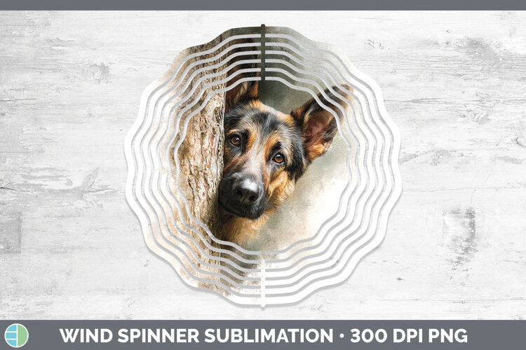 GorgeousDogs 02 Tree Peek Wind Spinner design.