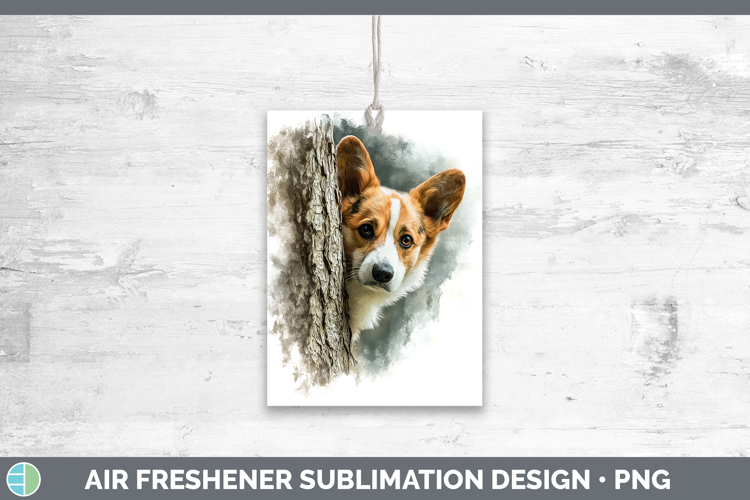 Pembrook Corgi Dogs 02 Tree Peek Air Freshener Sublimation D
