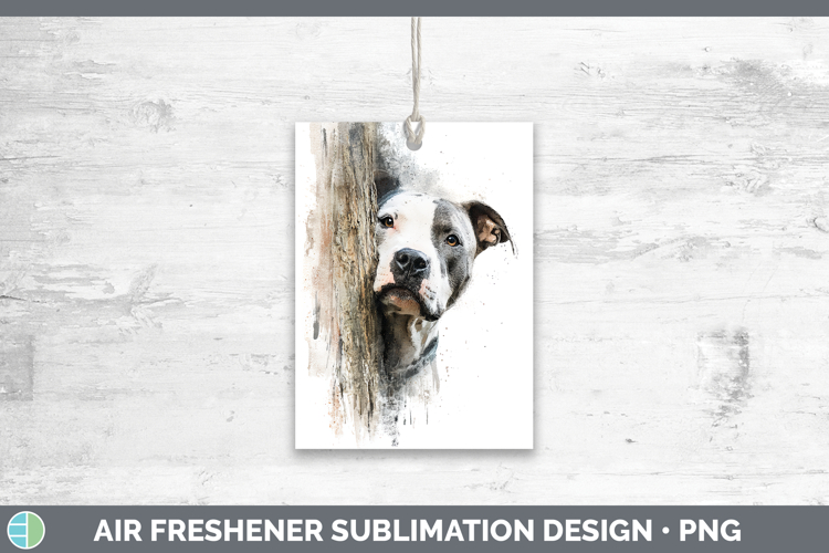 Pit Bull Dogs 02 Tree Peek Air Freshener Sublimation Design