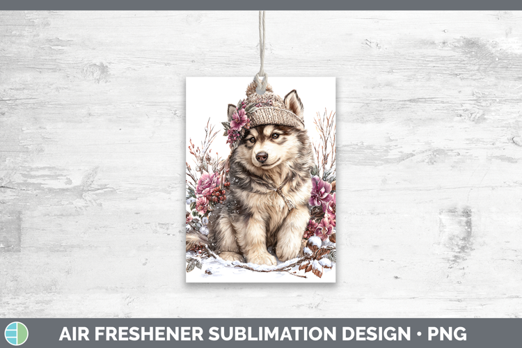 Alaskan Malamute Dogs 02 Winter Knit Hat Air Freshener Subli