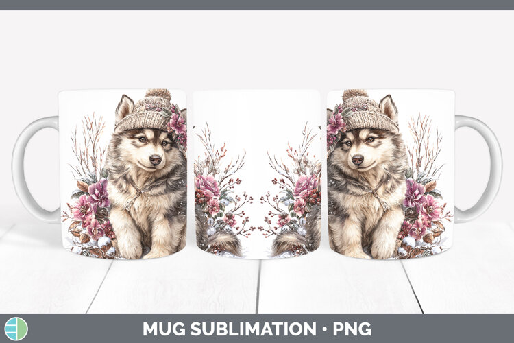 GorgeousDogs 02 Winter Knit Hat Mug Wrap design.