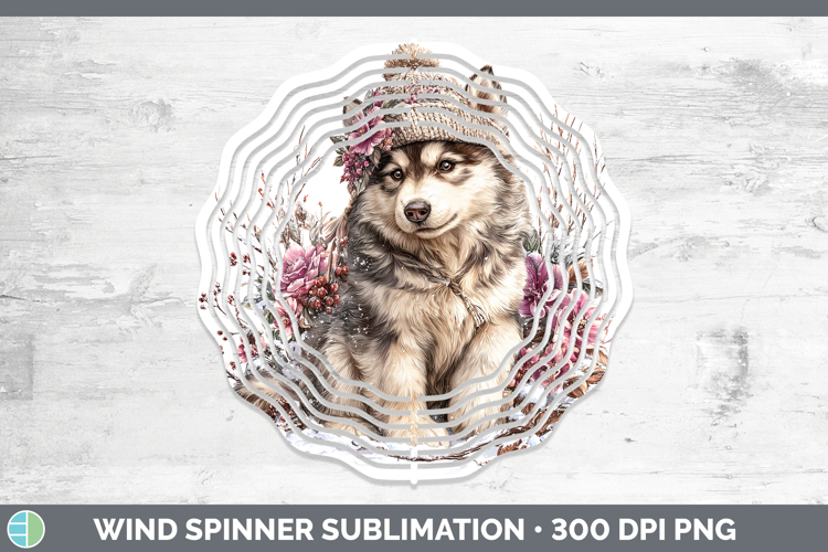 Alaskan Malamute Dogs 02 Winter Knit Hat Wind Spinner Sublim