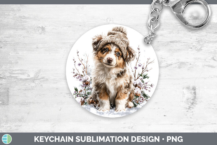 GorgeousDogs 02 Winter Knit Hat Keychain design.