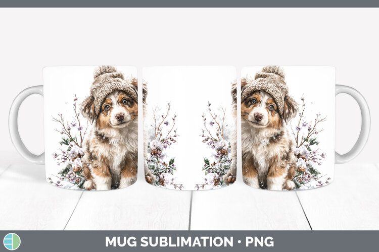 GorgeousDogs 02 Winter Knit Hat Mug Wrap design.