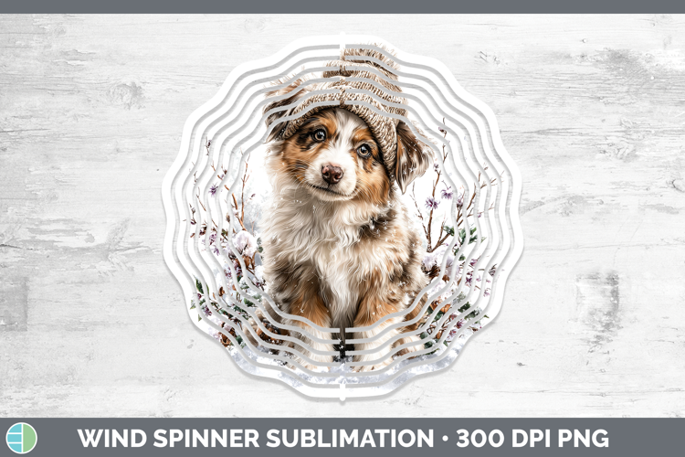 Australian Shepherd Dogs 02 Winter Knit Hat Wind Spinner Sub