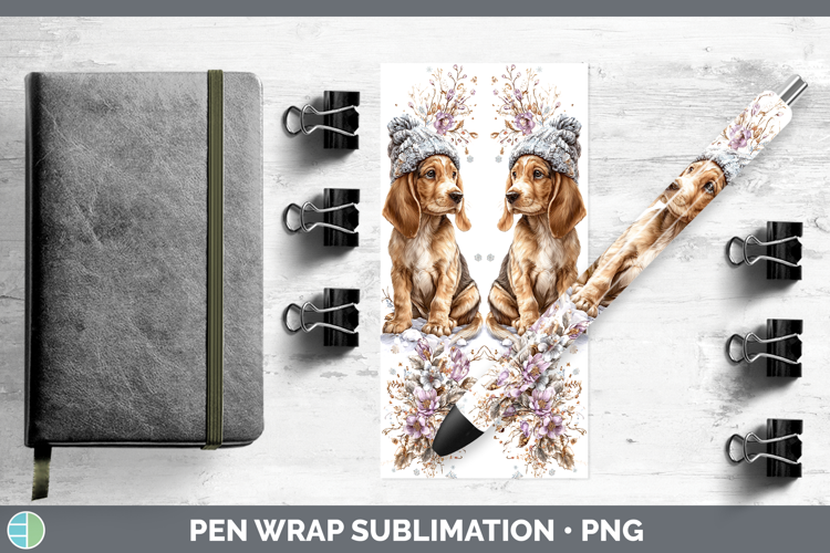 Bloodhound Dogs 02 Winter Knit Hat Pen Wrap Sublimation Desi