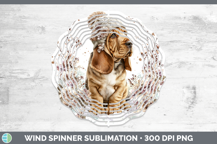 Bloodhound Dogs 02 Winter Knit Hat Wind Spinner Sublimation