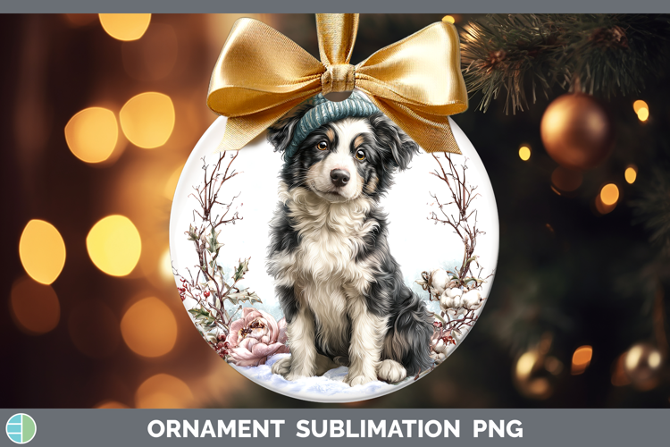 Border Collie Dogs 02 Winter Knit Hat Ornament Sublimation D