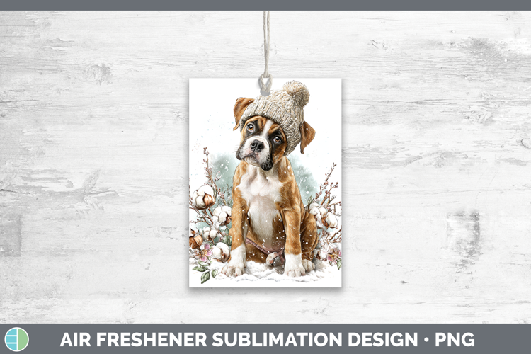 Boxer Dogs 02 Winter Knit Hat Air Freshener Sublimation Desi